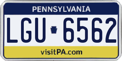 PA license plate LGU6562