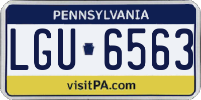 PA license plate LGU6563