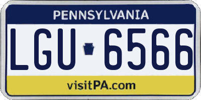 PA license plate LGU6566