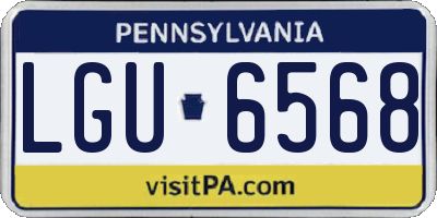 PA license plate LGU6568