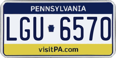 PA license plate LGU6570