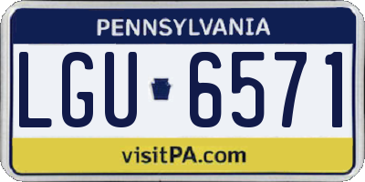 PA license plate LGU6571