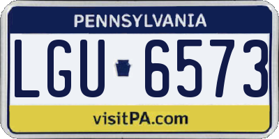 PA license plate LGU6573