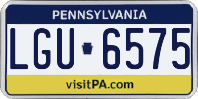 PA license plate LGU6575