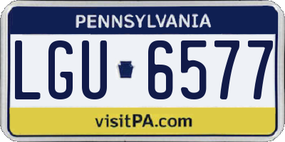 PA license plate LGU6577