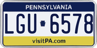 PA license plate LGU6578