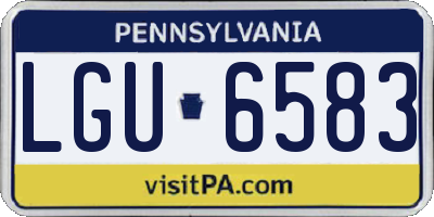 PA license plate LGU6583
