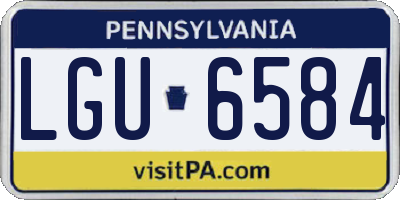 PA license plate LGU6584