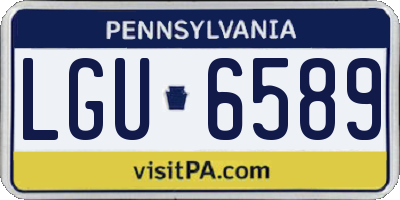 PA license plate LGU6589
