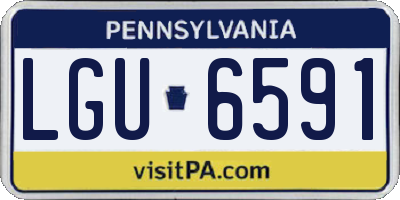 PA license plate LGU6591