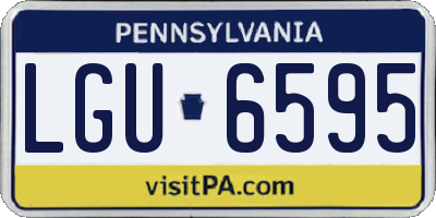 PA license plate LGU6595