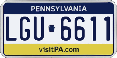 PA license plate LGU6611