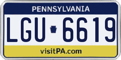 PA license plate LGU6619