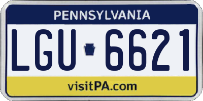 PA license plate LGU6621