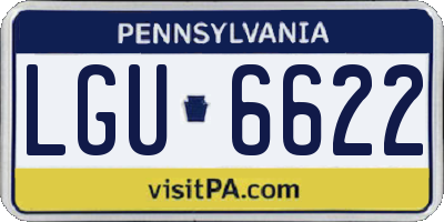 PA license plate LGU6622
