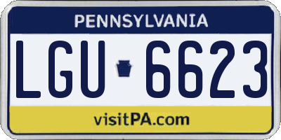 PA license plate LGU6623