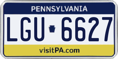 PA license plate LGU6627