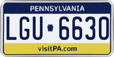 PA license plate LGU6630