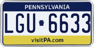 PA license plate LGU6633