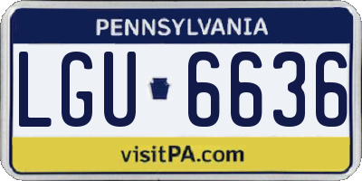 PA license plate LGU6636