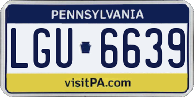 PA license plate LGU6639