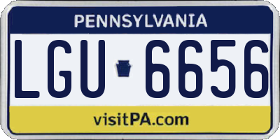 PA license plate LGU6656