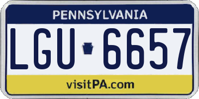 PA license plate LGU6657