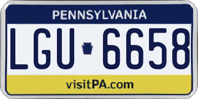 PA license plate LGU6658
