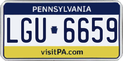 PA license plate LGU6659