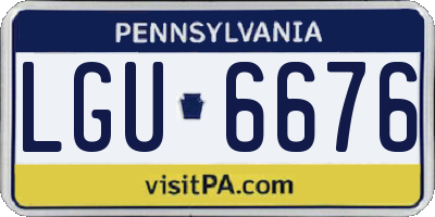PA license plate LGU6676