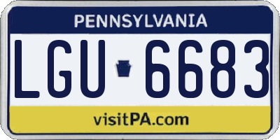 PA license plate LGU6683