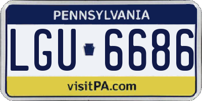 PA license plate LGU6686