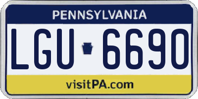 PA license plate LGU6690