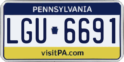 PA license plate LGU6691
