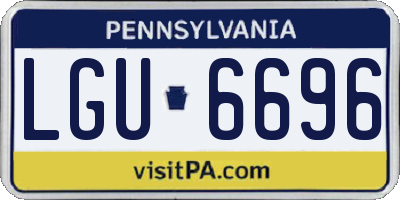 PA license plate LGU6696
