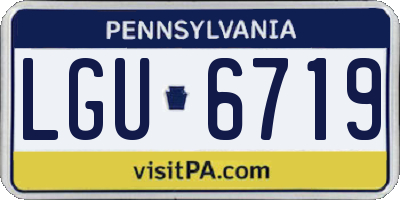 PA license plate LGU6719
