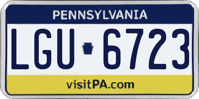 PA license plate LGU6723