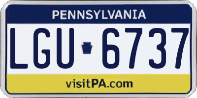 PA license plate LGU6737