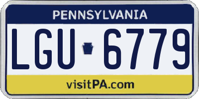 PA license plate LGU6779