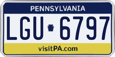 PA license plate LGU6797