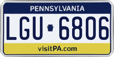 PA license plate LGU6806