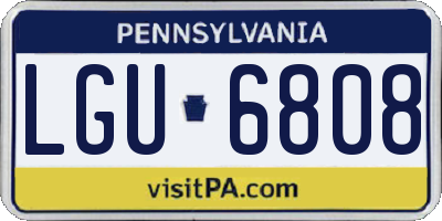 PA license plate LGU6808