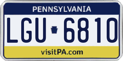 PA license plate LGU6810