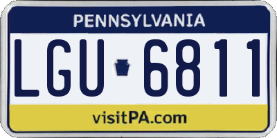 PA license plate LGU6811