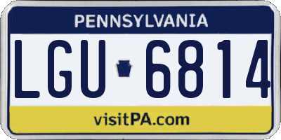 PA license plate LGU6814