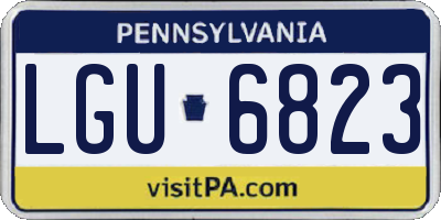 PA license plate LGU6823