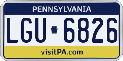 PA license plate LGU6826