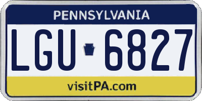 PA license plate LGU6827