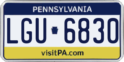 PA license plate LGU6830