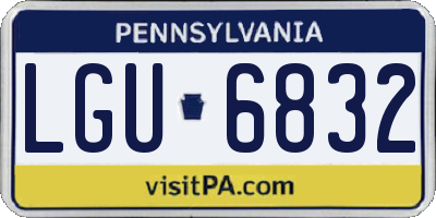 PA license plate LGU6832